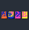 cover set geometric pattern vector image vector image