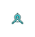 divider line icon linear style sign for mobile vector image