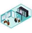 isometric data center template vector image vector image