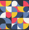 seamless red-yellow-blue abstract geometric print vector image