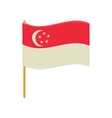 singapore flag icon cartoon style vector image