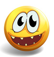 yellow ball with happy face vector image