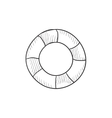 lifebuoy sketch icon vector image