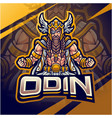 odin esport mascot logo design vector image