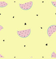 seamless cute pink watermelon with heart shape vector image vector image