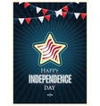 independence day american signs with flag stripes vector image vector image