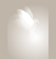 magic dove made with lines on misty background vector image