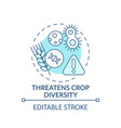threatens crop diversity turquoise concept icon vector image vector image