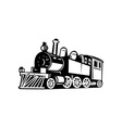 vintage steam train locomotive vector image vector image