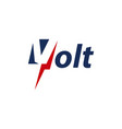 word volt with letter v in form vector image