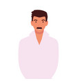 young man on white background vector image vector image