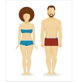 white man and woman bodies vector image vector image