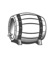 wooden beer barrel vector image