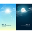 day and night sky background vector image vector image