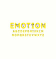 font letters with funny faces capital letters vector image