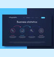 graphics infographics with six options template vector image
