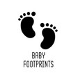 baby footprints icon vector image