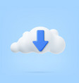 3d cloud computing symbol vector image