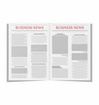 business newspaper newspaper template isolated vector image