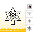 christmas tree star simple black line icon vector image vector image