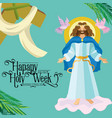 easter resurrection religious background - risen vector image vector image