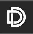 initials letters dd shape logo monogram two vector image vector image