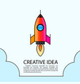 space rocket launch creative startup vector image
