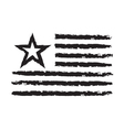 american flag grunge symbol celebration vector image