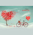 valentines day background with a heart shaped vector image