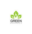 green leaf energy logo vector image vector image