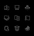 set line icons of fabric vector image vector image