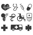 set of medical icons vector image