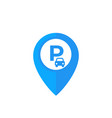 car parking location pin icon vector image