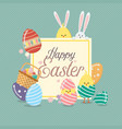 easter sale banner template with bunny rabbit vector image vector image