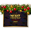 festive christmas and new year 2020 vector image vector image