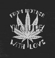 from mother nature with love poster canada vector image
