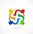 love teamwok diversity people logo vector image