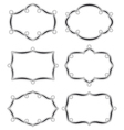 six swirled labels ter vector image