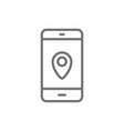 smartphone with destination mark navigator vector image vector image