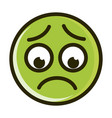 Unamused funny smiley emoticon face expression Vector Image