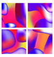 a set trendy liquid backgrounds red gradient vector image