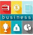 business and finance concept from flat icons vector image