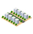 isometric 3d city urban area vector image vector image