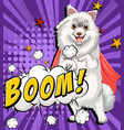 pop art retro comic style with dog vector image