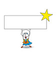 superhero black manba carries a signboard vector image