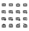 black email icons set vector image