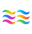 modern colorful flow abstract waves set vector image