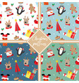 new year and christmas seamless pattern hand vector image vector image