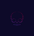 skull abstract print vector image vector image