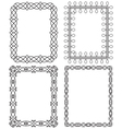 4 black geometric frame in different styles vector image